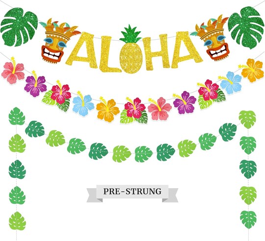 Hallo Zomer-banner | Tropische Feestdecoratie | 1 Stuks | Met Ananas En Flamingo | Voor Hawaiiaans Strandfeest Of Luau | Eenvoudig Ophangbaar